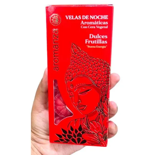 Velas de noche aromanza dulces frutillas